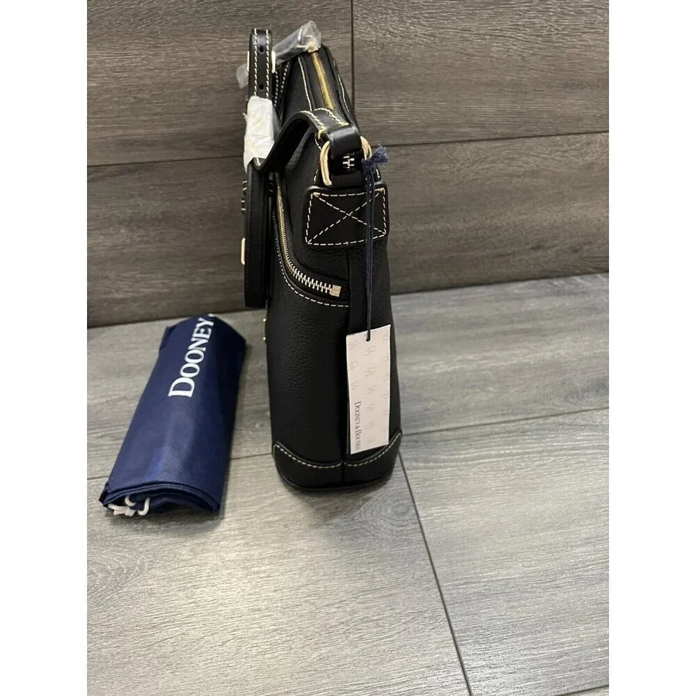 Dooney & Bourke Pebble Leather Crossbody Black/Black Bag - Picture 4 of 6